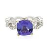 Image 1 : 18KT White Gold 2.98 ctw Tanzanite and Diamond Ring