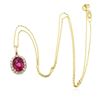 Image 3 : 14KT Yellow Gold 2.42 ctw Tourmaline and Diamond Pendant A8635