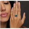 Image 4 : 14KT Two-Tone Gold 2.77 ctw Emerald and Diamond Ring