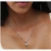 Image 5 : 14KT White Gold 0.92 ctw Diamond Pendant With Chain