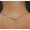 Image 6 : 14KT White Gold 0.92 ctw Diamond Pendant With Chain