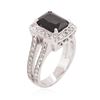Image 7 : 14KT White Gold 3.00 ctw Black Onyx and Diamond Ring
