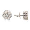 Image 2 : 14KT White Gold 1.65 ctw Diamond Earrings