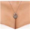 Image 2 : 14KT White Gold 2.48 ctw Diamond Pendant With Chain