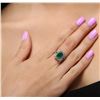 Image 2 : 14KT White Gold 2.77 ctw Emerald and Diamond Ring