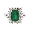 Image 3 : 14KT White Gold 2.77 ctw Emerald and Diamond Ring