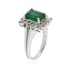 Image 6 : 14KT White Gold 2.77 ctw Emerald and Diamond Ring