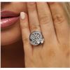 Image 2 : 14KT White Gold 0.76 ctw Diamond Ring