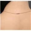 Image 6 : 14KT Rose Gold 0.68 ctw Sapphire and Diamond Pendant With Chain