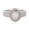 Image 3 : 14KT White Gold 1.32 ctw Diamond Ring