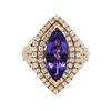 Image 3 : 14KT Rose Gold 2.87 ctw Tanzanite and Diamond Ring