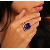 Image 5 : 14KT Yellow Gold 25.04 ctw Tanzanite and Diamond Ring