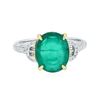 Image 1 : 14KT Two-Tone Gold 2.55 ctw Emerald and Diamond Ring