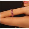 Image 2 : 14KT Yellow Gold 41.72 ctw Ruby and Diamond Bracelet