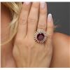 Image 2 : 14KT Yellow Gold 10.60 ctw Ruby and Diamond Ring