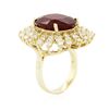 Image 8 : 14KT Yellow Gold 10.60 ctw Ruby and Diamond Ring