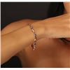 Image 2 : 14KT Rose Gold 6.51 ctw Tanzanite and Diamond Bracelet