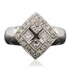 Image 3 : 14KT White Gold 0.76 ctw Diamond Ring