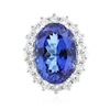 Image 3 : 14KT White Gold 14.37 ctw GIA Certified Tanzanite and Diamond Ring
