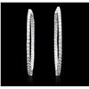 Image 3 : 14KT White Gold 2.17 ctw Diamond Earrings