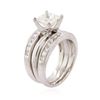 Image 7 : Platinum and 14KT White Gold 2.72 ctw Diamond Wedding Ring Set