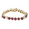 Image 3 : 14KT Yellow Gold 18.27 ctw Ruby and Diamond Bracelet
