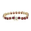 Image 4 : 14KT Yellow Gold 18.27 ctw Ruby and Diamond Bracelet