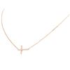 Image 7 : 14KT Rose Gold 0.32 ctw Diamond Cross Necklace