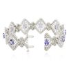 Image 7 : 14KT White Gold 7.20 ctw Tanzanite and Diamond Bracelet