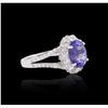 Image 4 : 18KT White Gold 2.85 ctw Tanzanite and Diamond Ring