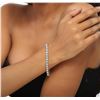 Image 2 : 14KT White Gold 6.80 ctw Diamond Tennis  Bracelet
