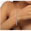 Image 5 : 14KT White Gold 6.80 ctw Diamond Tennis  Bracelet