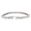 Image 6 : 14KT White Gold 6.80 ctw Diamond Tennis  Bracelet