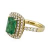 Image 4 : 14KT Yellow Gold 2.03 ctw Emerald and Diamond Ring