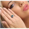 Image 1 : 14KT White Gold 4.43 ctw Blue Diamond Ring
