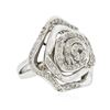 Image 4 : 14KT White Gold 0.67 ctw Diamond Ring