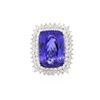 Image 3 : 14KT White Gold GIA Certified 24.17 ctw Tanzanite and Diamond Ring