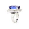 Image 6 : 14KT White Gold GIA Certified 24.17 ctw Tanzanite and Diamond Ring