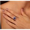 Image 4 : 14KT White Gold 4.54 ctw Tanzanite and Diamond Ring