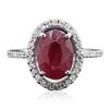 Image 1 : 14KT White Gold 3.65 ctw Ruby and Diamond Ring
