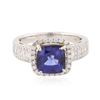 Image 1 : 14KT Two-Tone Gold 3.28 ctw Tanzanite and Diamond Ring