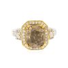 Image 1 : 14KT White Gold 5.80 ctw Fancy Brown Diamond Ring