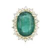 Image 3 : 14KT Yellow Gold 18.05 ctw GIA Certified Emerald and Diamond Ring