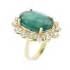 Image 6 : 14KT Yellow Gold 18.05 ctw GIA Certified Emerald and Diamond Ring