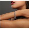Image 2 : 18KT White Gold 1.67 ctw Diamond Bangle Bracelet