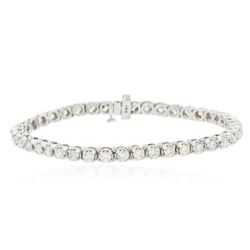 14KT White Gold 4.40 ctw Diamond Tennis  Bracelet