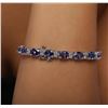 Image 6 : 14KT White Gold 22.40 ctw Tanzanite and Diamond Bracelet