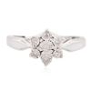 Image 3 : 14KT White Gold 0.05 ctw Diamond Ring