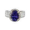 Image 3 : 14KT Two-Tone Gold 4.24 ctw Tanzanite and Diamond Ring