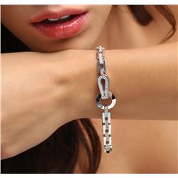 14KT White Gold 1.21 ctw Diamond Bracelet